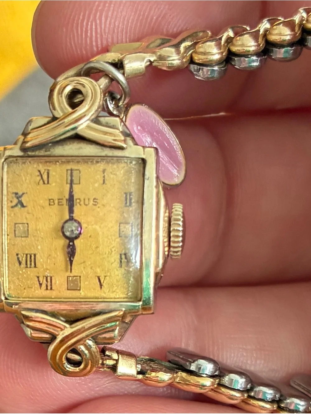 Vintage Benrus mid 20th century Gold-Tone Women's Bracelet Watch - Gold